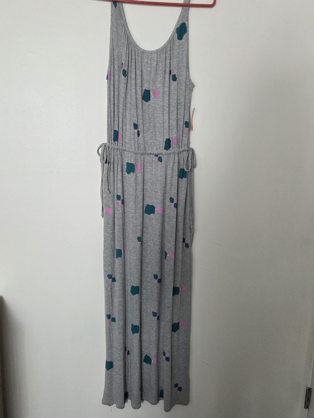 Anthropologie Collab W/ Mia Christopher Gray Maxi Dress "Equilibrium" NWT Small